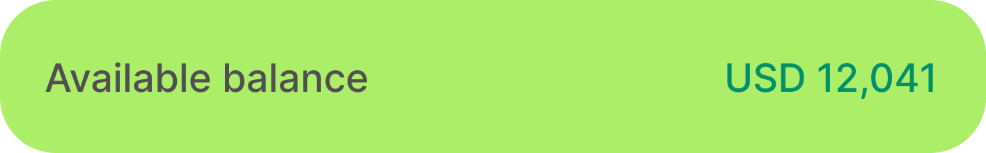 Available balance